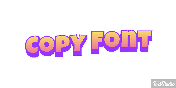 Copy Font Text effect