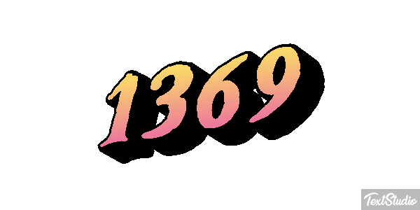 1369 Text effect