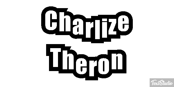 Charlize Theron Text effect