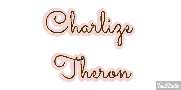 Charlize Theron Text effect