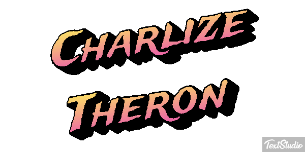 Charlize Theron Text effect