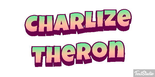 Charlize Theron Text effect
