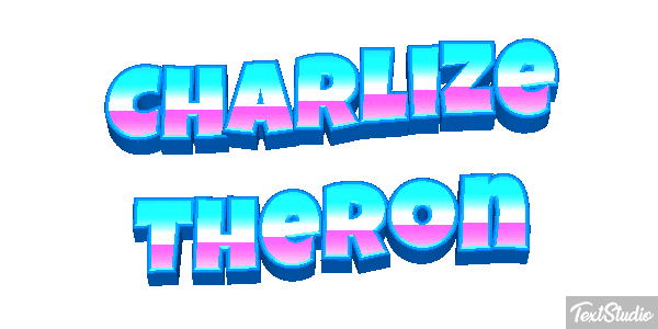 Charlize Theron Text effect