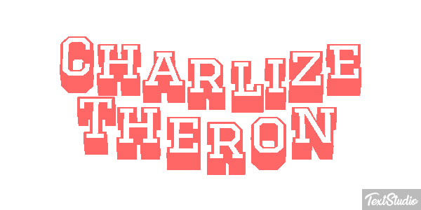 Charlize Theron Text effect