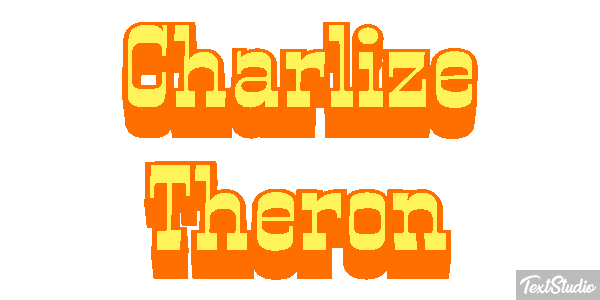 Charlize Theron Text effect