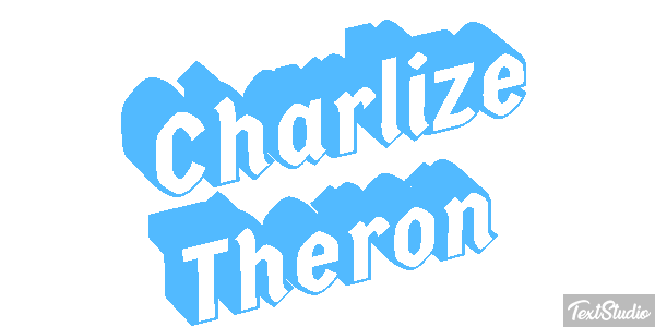 Charlize Theron Text effect