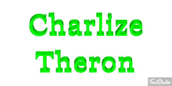 Charlize Theron Text effect