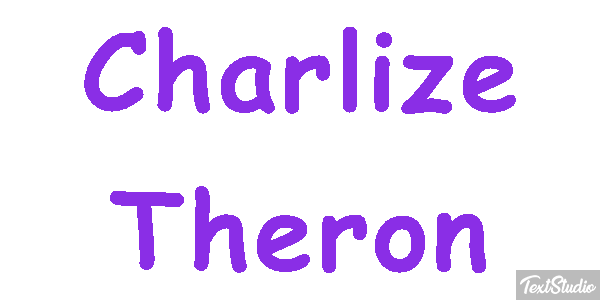 Charlize Theron Text effect