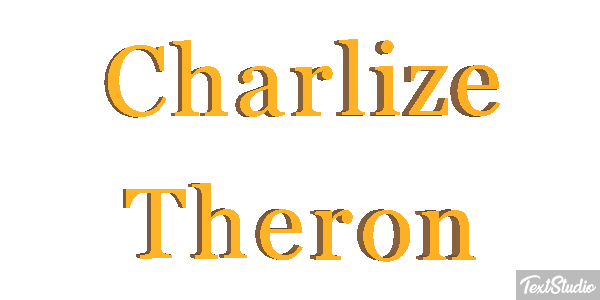 Charlize Theron Text effect