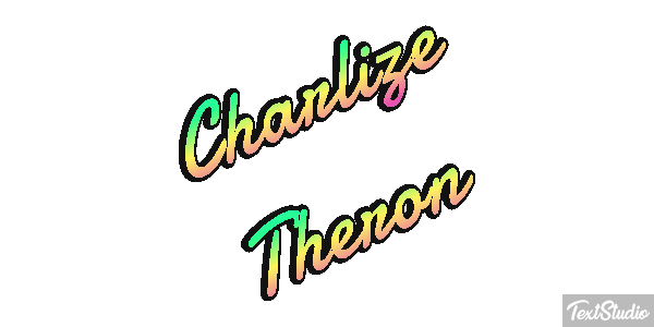 Charlize Theron Text effect