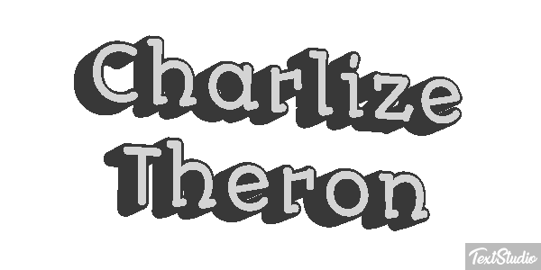 Charlize Theron Text effect