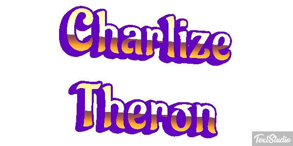 Charlize Theron Text effect