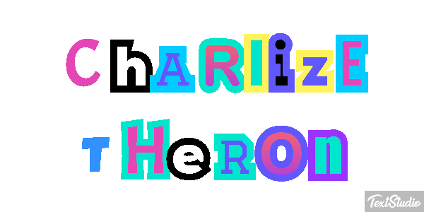 Charlize Theron Text effect