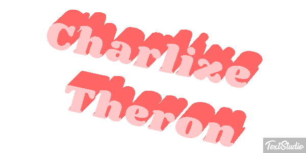 Charlize Theron Text effect