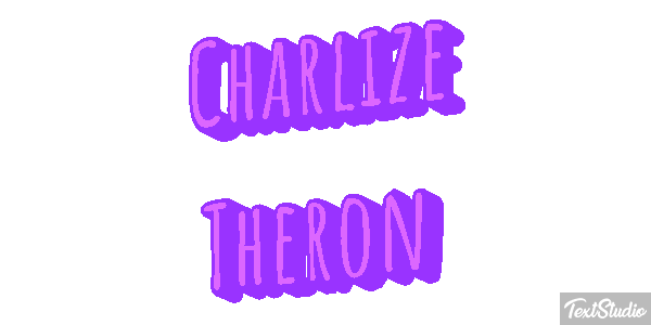 Charlize Theron Text effect