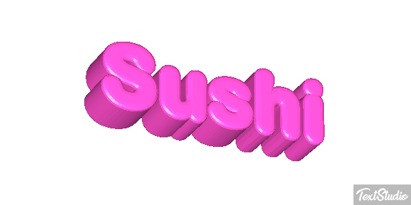 Sushi Text effect