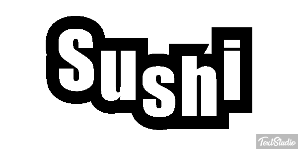 Sushi Text effect