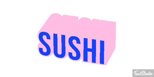 Sushi Text effect