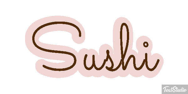 Sushi Text effect