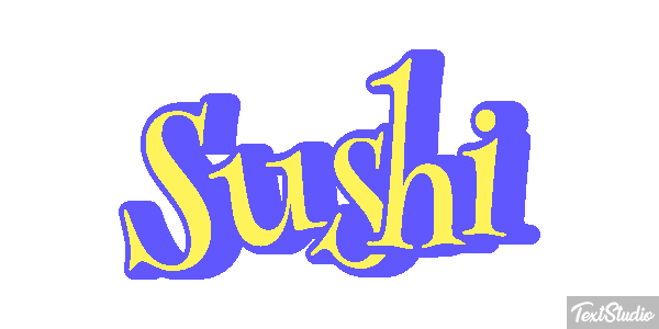 Sushi Text effect