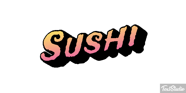Sushi Text effect