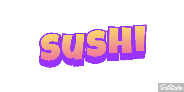 Sushi Text effect