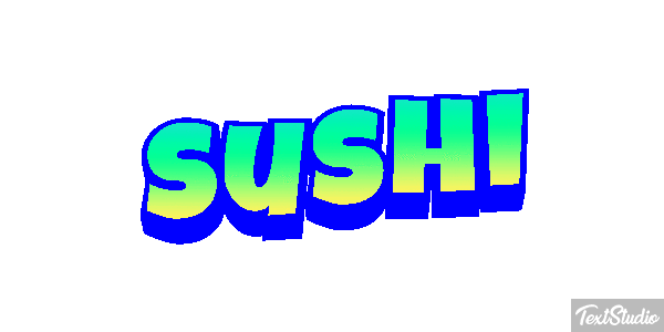 Sushi Text effect