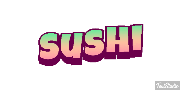 Sushi Text effect