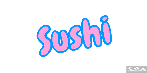 Sushi Text effect