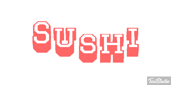 Sushi Text effect