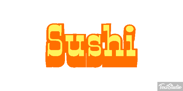 Sushi Text effect