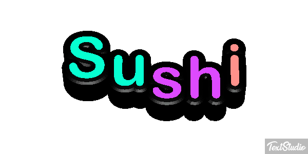 Sushi Text effect