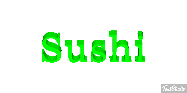 Sushi Text effect