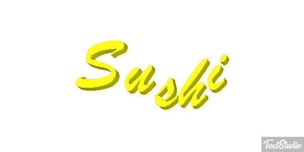 Sushi Text effect