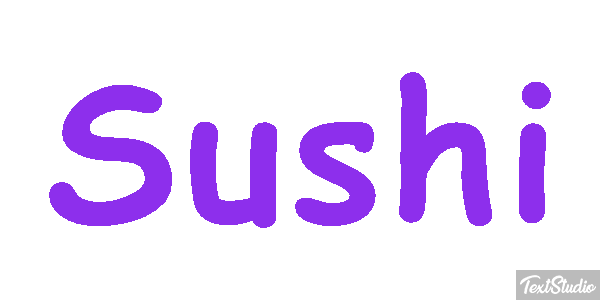 Sushi Text effect