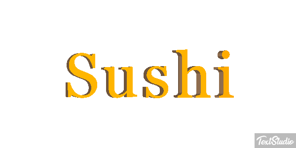 Sushi Text effect