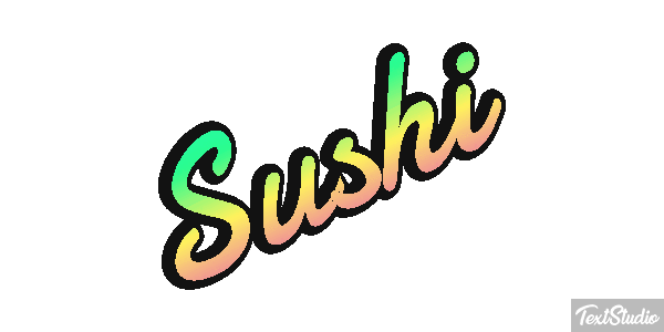 Sushi Text effect