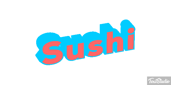 Sushi Text effect