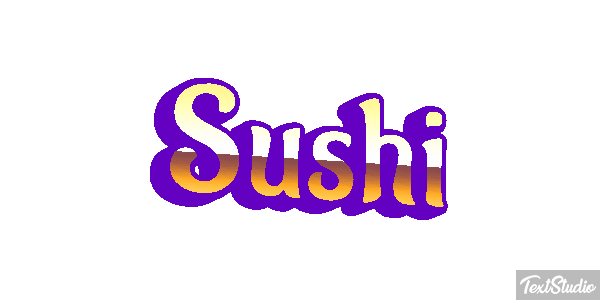 Sushi Text effect