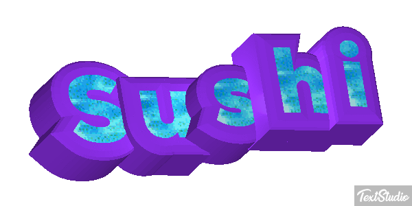 Sushi Text effect