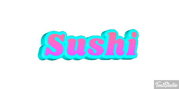 Sushi Text effect
