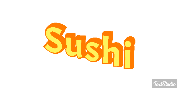 Sushi Text effect