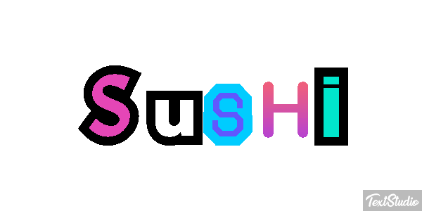 Sushi Text effect