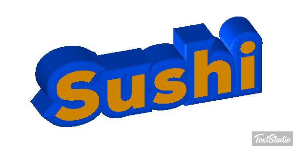Sushi Text effect