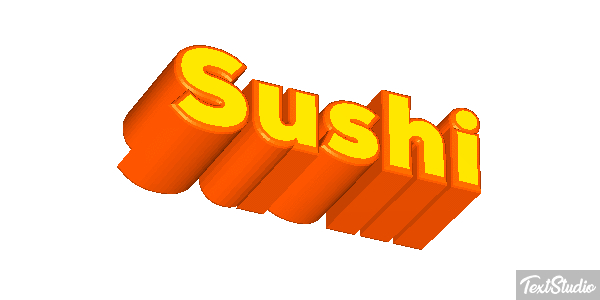 Sushi Text effect