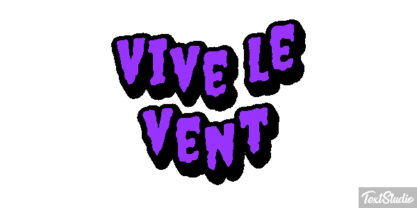 Vive le vent Текстовый эффект