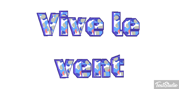 Vive le vent Текстовый эффект