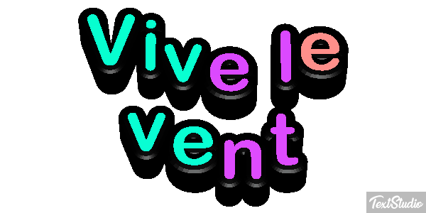 Vive le vent Текстовый эффект