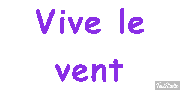 Vive le vent Текстовый эффект
