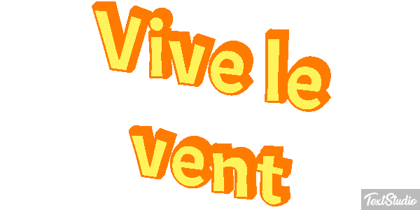 Vive le vent Текстовый эффект